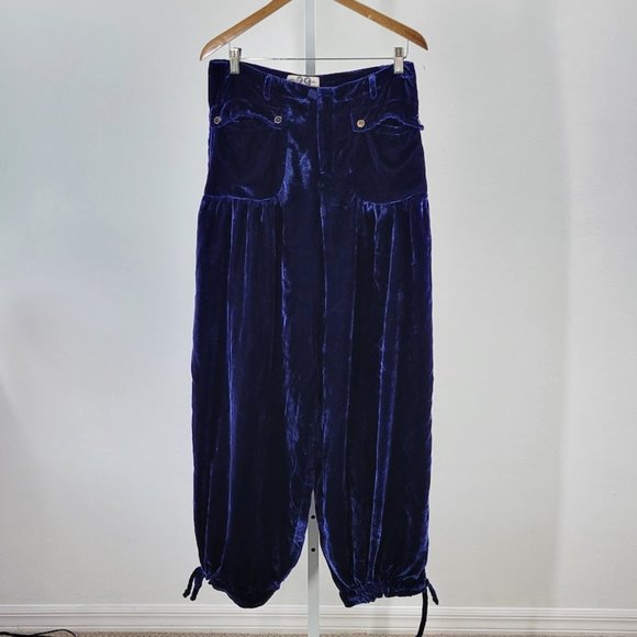 Free People Pants - FREE PEOPLE / WTF velvet lotus pants Sz 29 NEW
